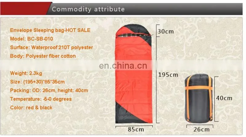 Alibaba wholesale organic cotton sleeping bag