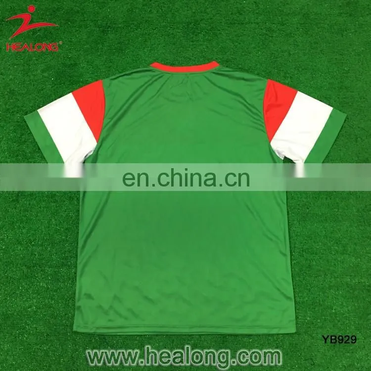 Green Color Sublimation Soccer Football Uniform Sports Jersey New Model Sportswear