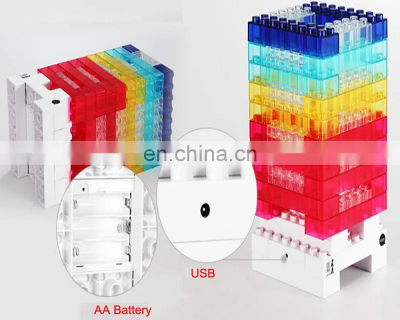 Best seller bricks night light color changing usb led lights led night light