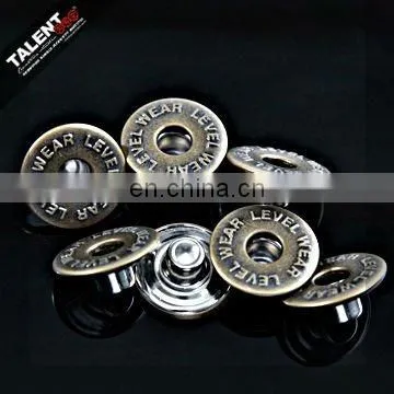 custom casting brand logo alloy rivet buttons for jeans