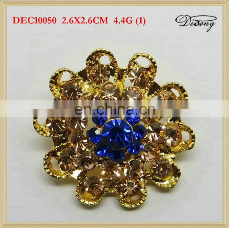 DEC10050 gold crystal button shirt buttons garment accessory Round crystal buttons wholesales