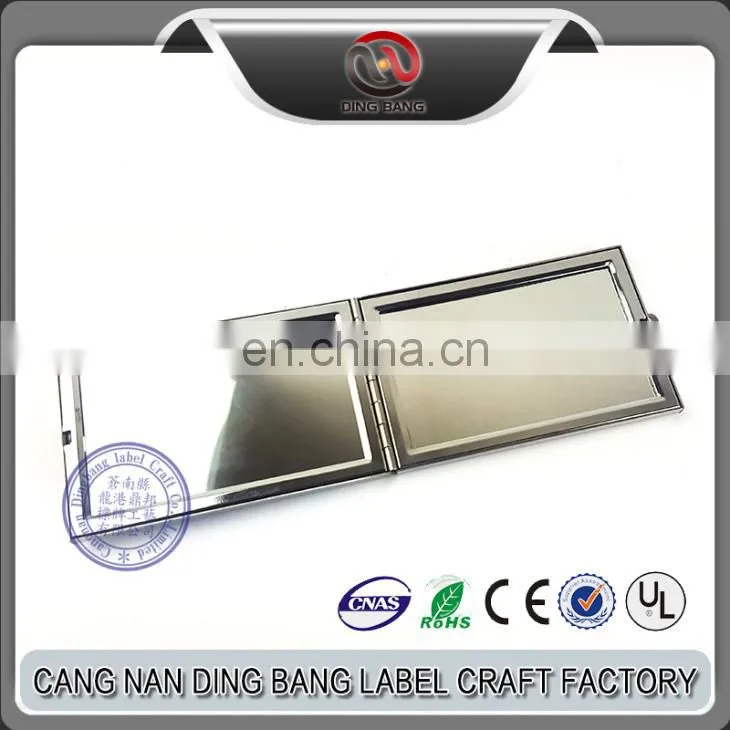 Wholesale OEM Metal Crafts Compact Mirror Type And Wedding Souvenir Use Custom Printed Logo Double Side Metal Square Mirror