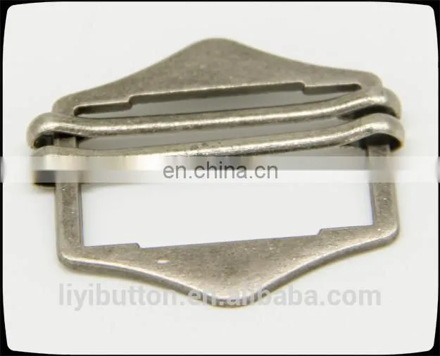 customized zinc alloy metal belt buckle for decoration, light black nickel garment buckle