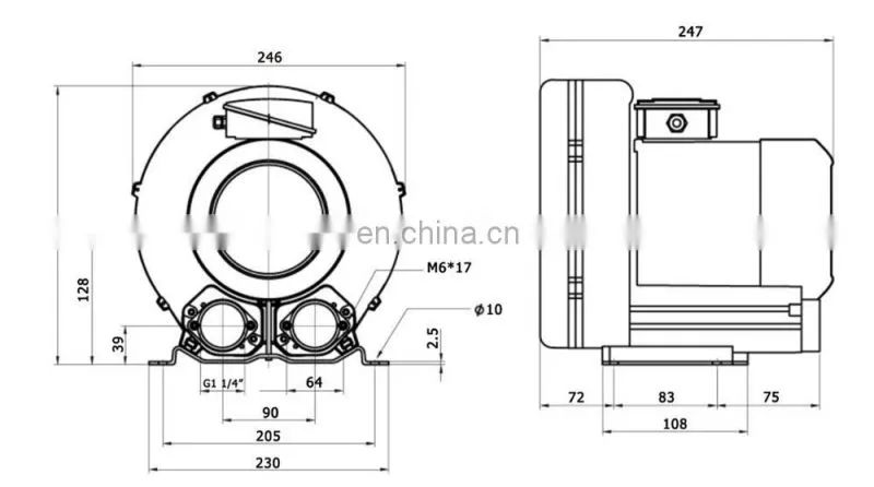 High Quality 0.75KW Ring Blower