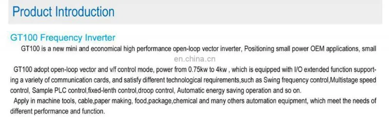 VFD/VSD/AC Motor Drive 380V 0.75kW-4.0kW frequency variator