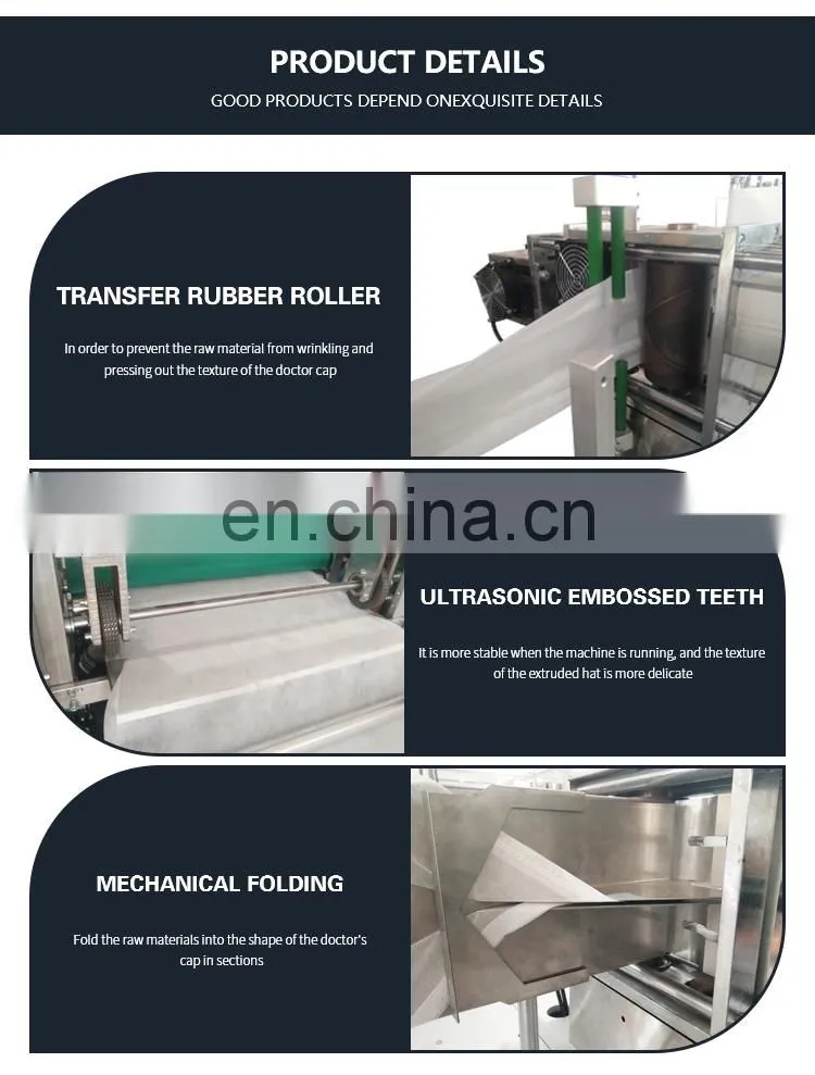 nonwoven doctor cap with Elastic Band welding machine