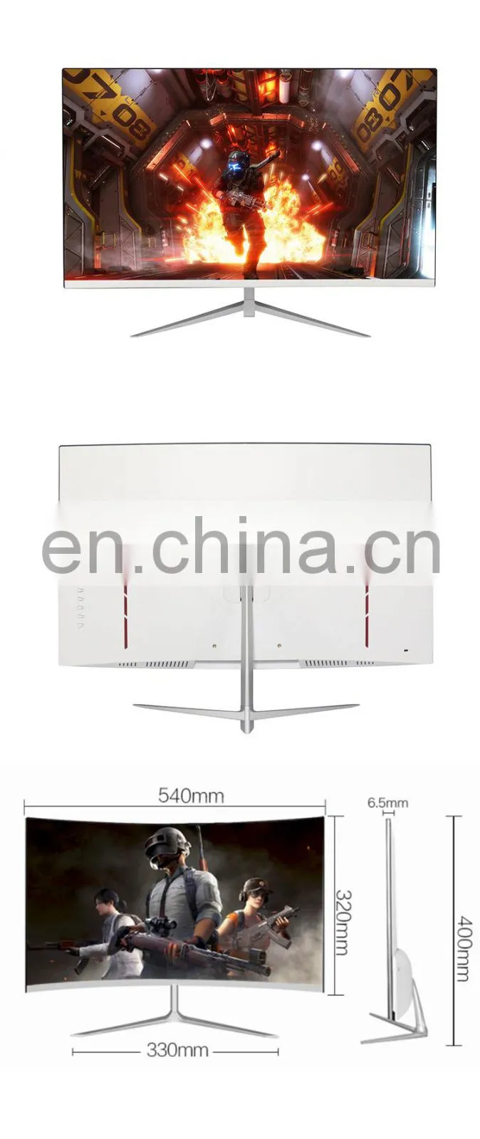 24inch Wide Screen Curved Gaming Monitor FULL HD 1080P Desktop Monitor LED Display HDMI 75HZ 165HZ