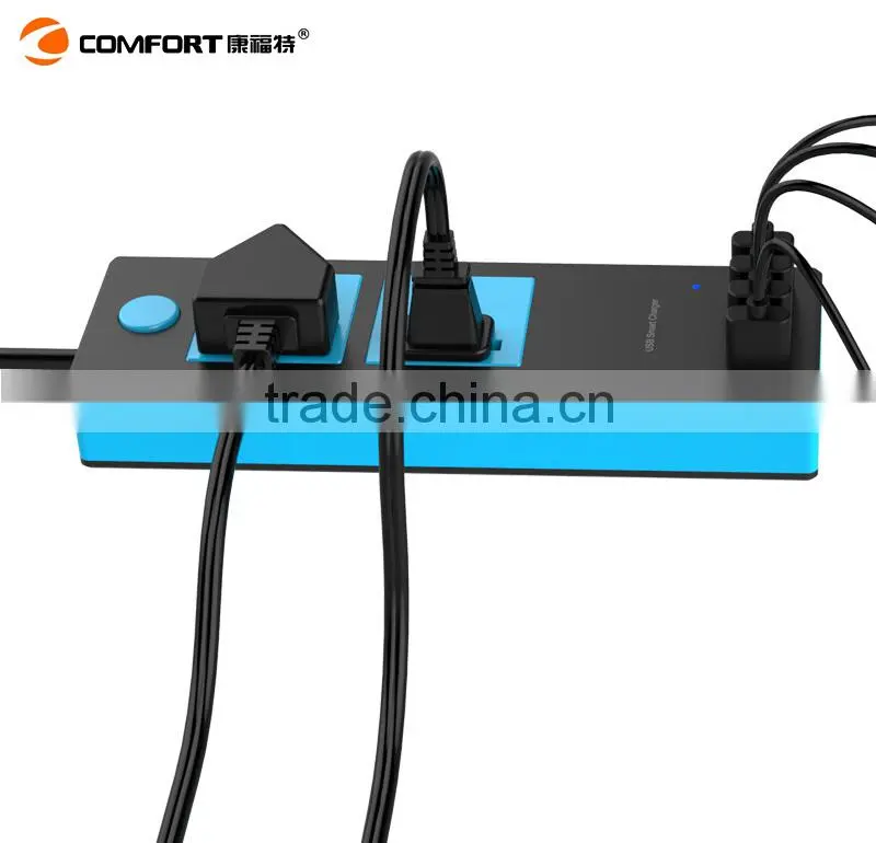 multifunctional 4 usb ports 2 plugs multiple socket outlet