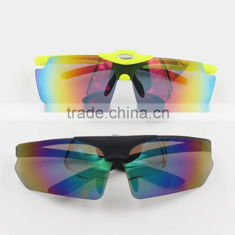 Matt black replaceable flip up polycarbonate frame uv protective eye gafas