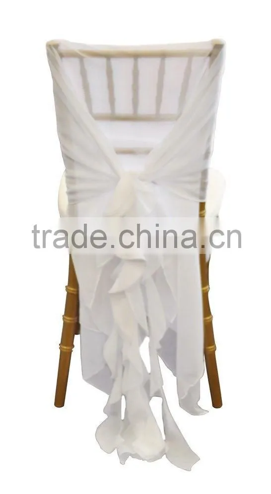 Wedding chair cover and chiffon sash