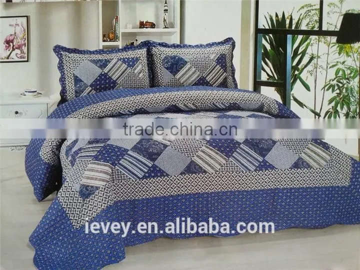 high quality best price cotton fabric plaid style bed sheet patchwork summer quilt patchwork quilt wholesale