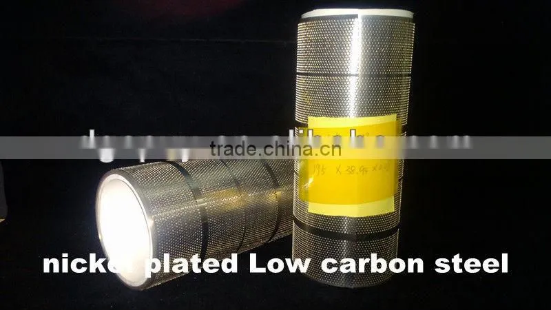Punching Nickel plated low carbon steel belt Small circular aperture