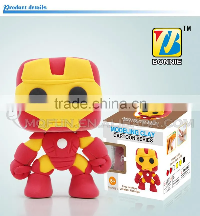 Mini Qute Bonnie Marvel Avenger Super hero Captain America cartoon building blocks plasticine clay educational toy NO.BN9989-2