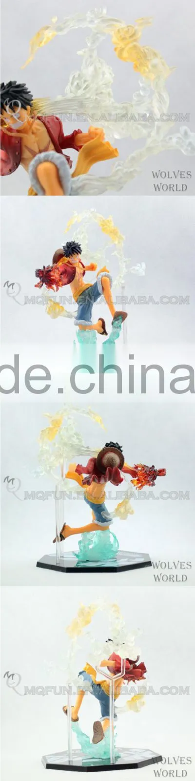 MINI QUTE 15 cm Japanese anime one piece action figure battle Monkey D Luffy with fire gun brinquedos boys in box NO.MQ 084