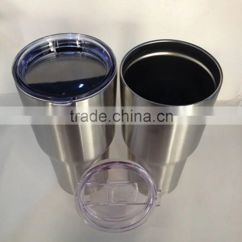 30oz Double wall stainless steel vaccum insulated tumbler with handle