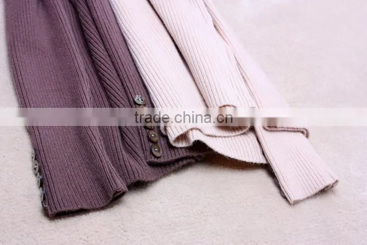Fashion design sweater knit fabric big collar sweater for girls