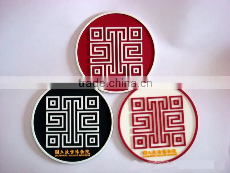 PVC cup pad, decorative PVC table mats for home, cheap beer coaster