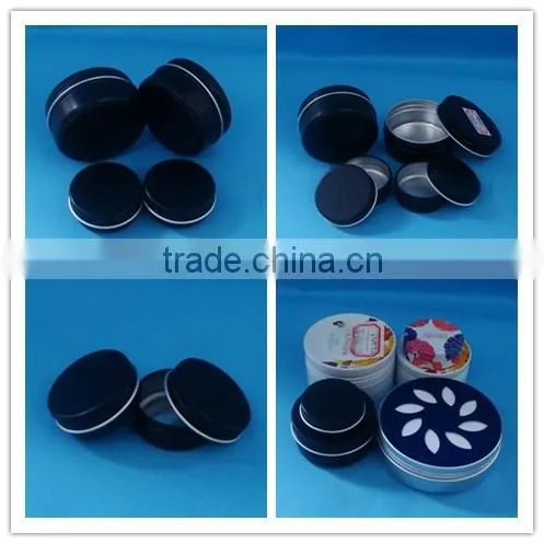 Hot sale empty aluminum cosmetic container face cream jar / aluminum cosmetic jar gel containers with clear lid