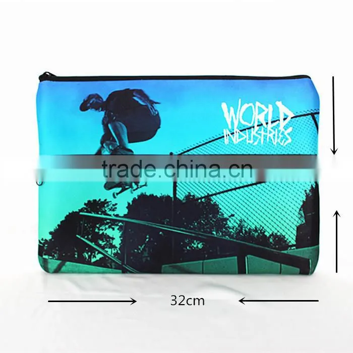 2014 new design. pencil bags, 3mm neoprene, silk-screen printing, for boy students