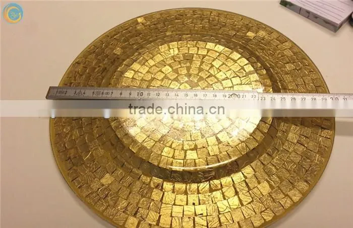 gold foil mosaic decorative plates dish