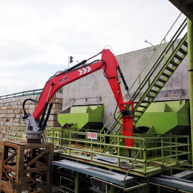 Stationary type pedestal rock breaker boom system6.png