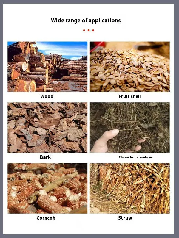 High Productivity Biomass Wood Chips Shredder Wood Branches and Leaves