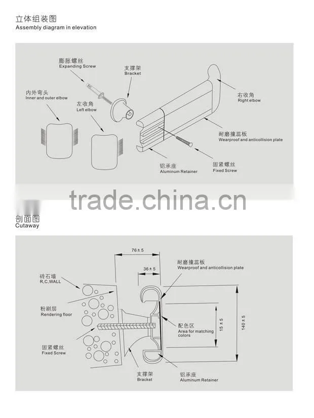 Hot selling hospital handrails