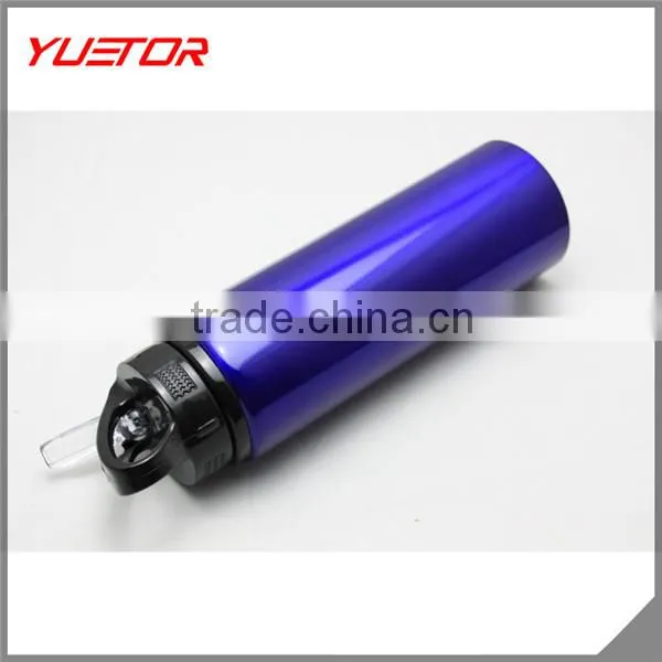 Aluminium Sports Gym Water Bottle 600ml Cycling Hiking Flask on Carabiner