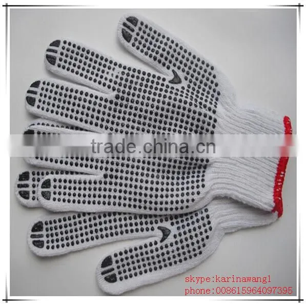 pvc dotted cotton gloves,cotton gloves,cotton knitted gloves dotted gloves