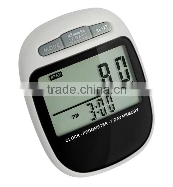 Sport Fintess Step Counter Digital Pocket 3D Pedometer with Tri-Axis Technology, in Black