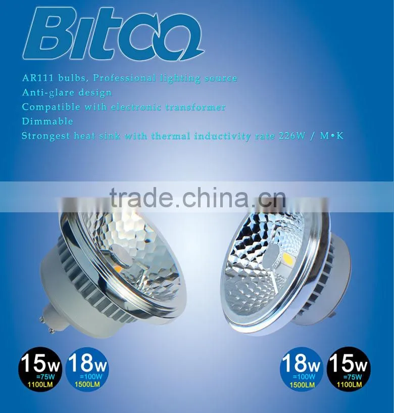 10W ar111 710LM 80Ra led ar111 24degree ar111 led with 3 years warranty