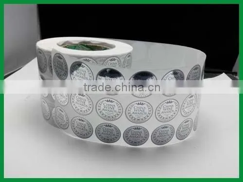 Horizon manufacturer bright silver sticker labels for wine