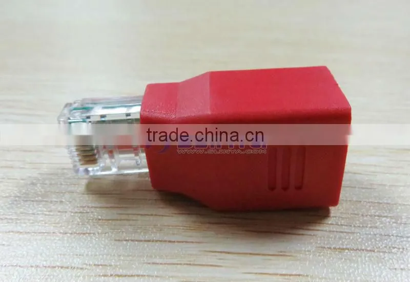 Red Color Housing Ethernet High Speed RJ45 Connector