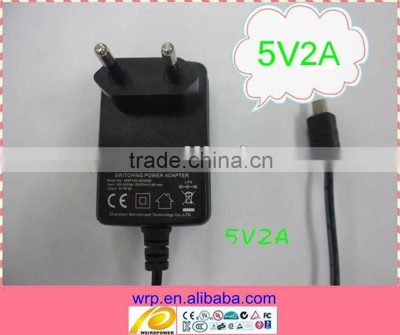 5V2A ac dc adapter for tablet PC with EU plug