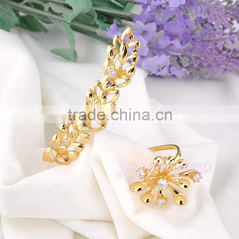 Various designs style fashion artificial fancy chain hand ring bracelet for girls