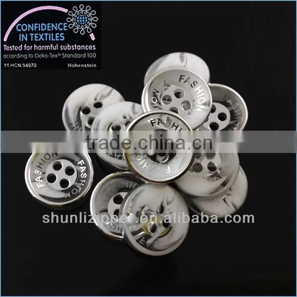 manufacture plated silver 4 hole laser shirt button