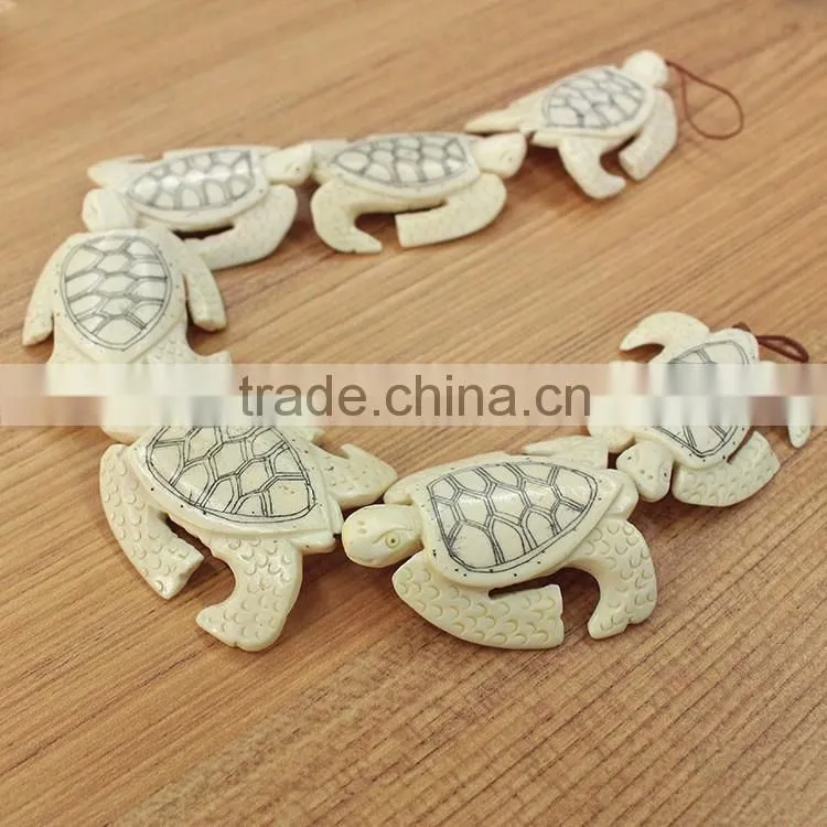 OB004 Realistic detail Carved Ox Bone turtle Tortoise Pendant