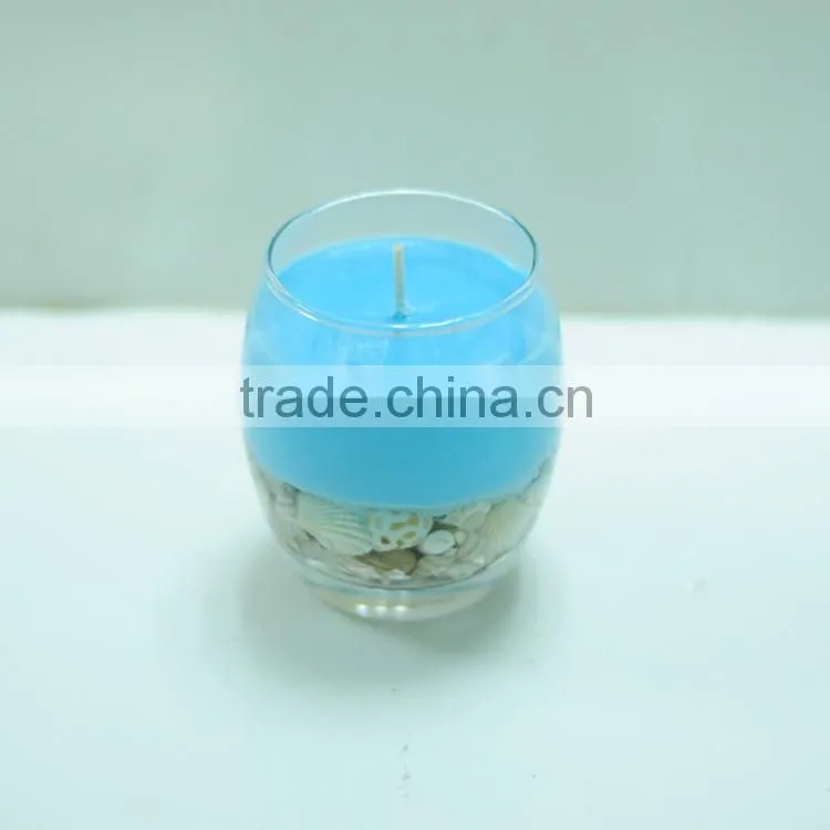 scented jelly candles in glass jar