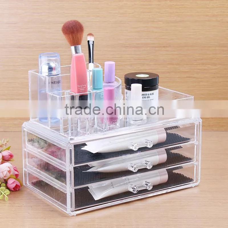 C42 ANPHY Large Makeup Box Jewelry Organizer Crystal Drawers
