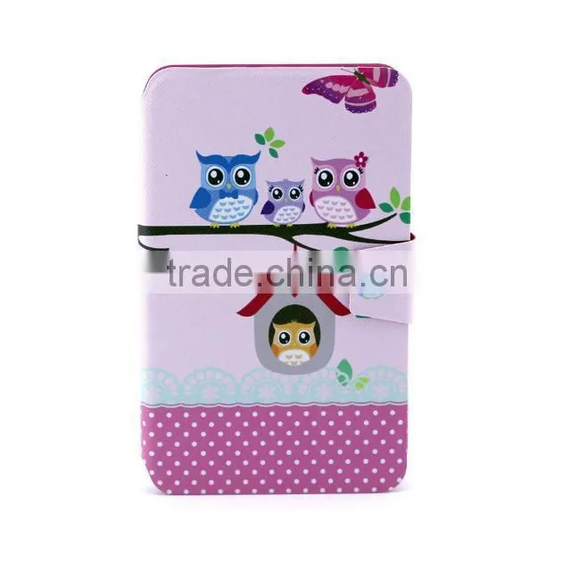 Owl pattern Leather Case for Samsung Galaxy Tab 3 Lite T110
