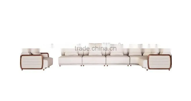Modern design U shaped sectional sofa set designs and prices White leather sofa