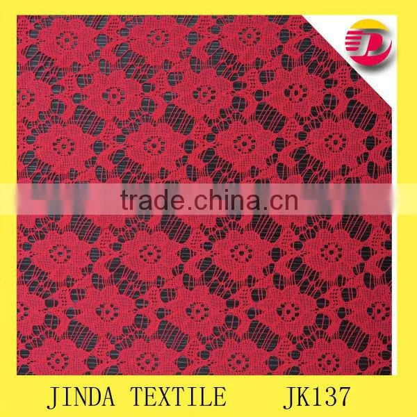 voile lace fabric for lady's garment