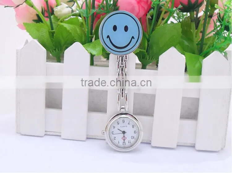 smile nurse watch strainless steel pocket watches
