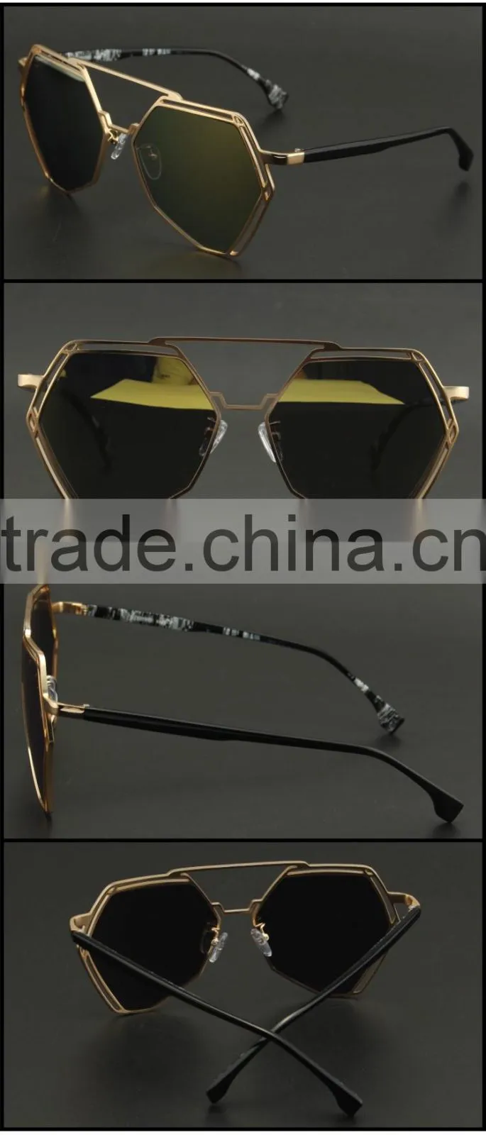 China Factory custom fashion metal sunglasses UV400 polarized sunglasses