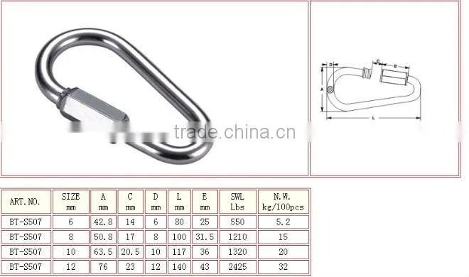 Steel Electric Galvanized Egg Shaped Quick Link Pear Shaped Quick Link Made In China Rigging