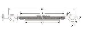 Zinc Plated European Type Turnbuckle With Hook To Hook in China Rigging Manufacturer