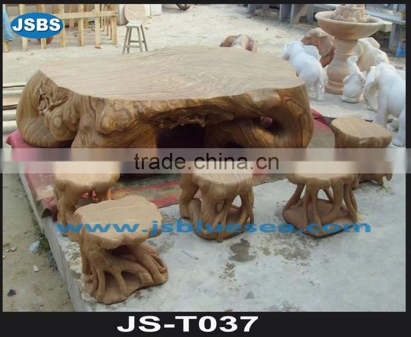 New design of red marble human statue table