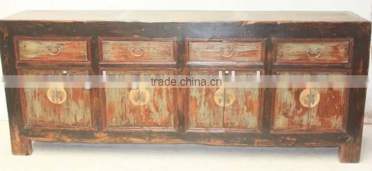 Chinese antique furniture long distressed sideboard