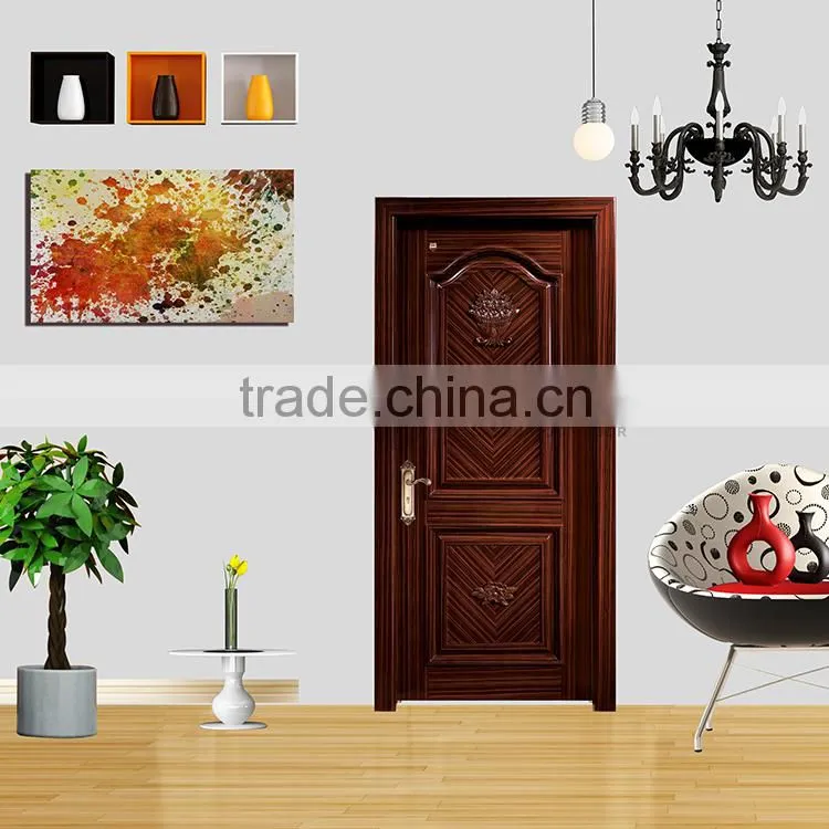 wholesale ebony veneer laminated solid wood restaurant entrance doors
