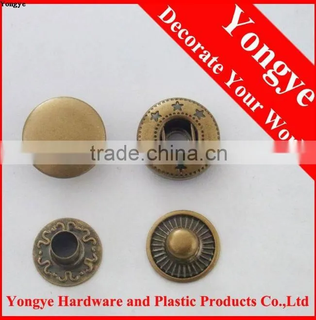 Metal press fastener